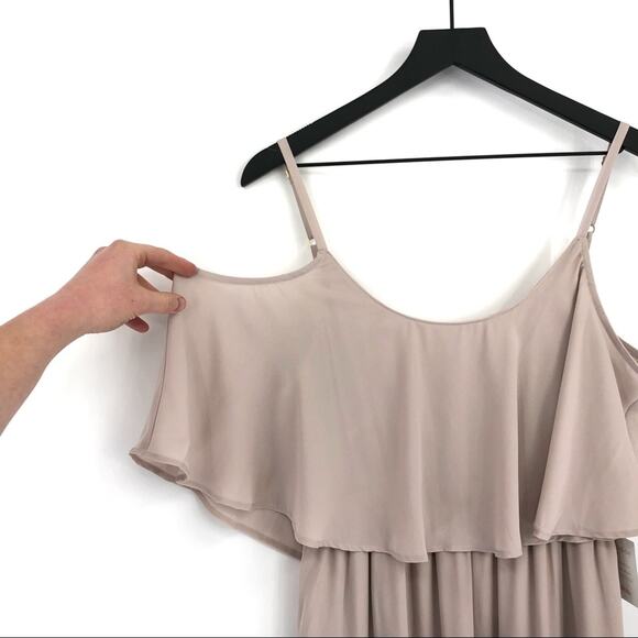 NWT SHOW ME YOUR MUMU Caitlin Ruffle Maxi Dress Show Me The Ring L - Picture 3 of 11